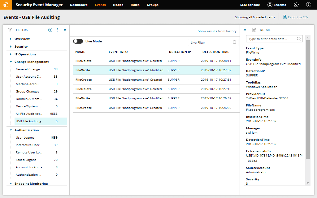 solarwinds security event manager